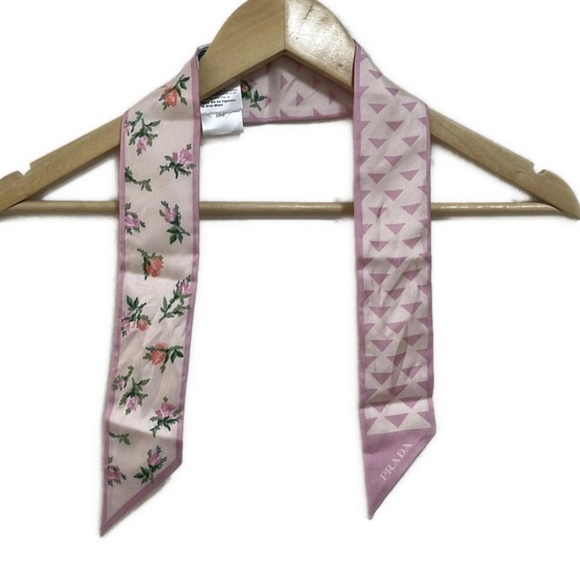 Prada EUC silk bandeau wrappy scarf